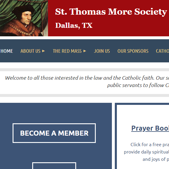 Catholic Organizations in USA - St. Thomas More Society of Dallas, Texas