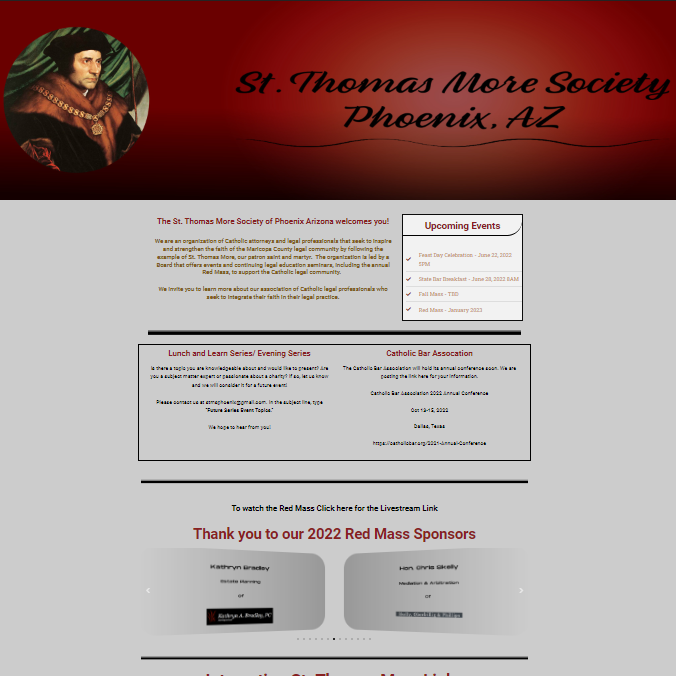 Catholic Organization in USA - St. Thomas More Society of Phoenix, Arizona